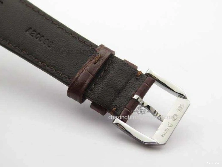 MIROTIME 0122 Sustainable Portuguese IW5444 SS White Dial RG Numbers On Brown Leather Strap A 7256